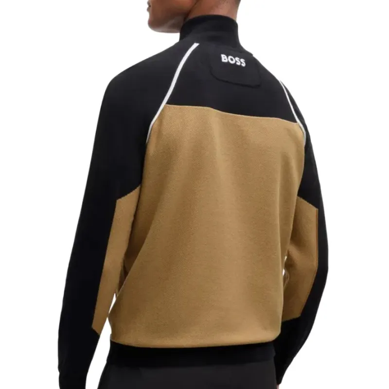 HUGO BOSS Logo embroidered Colour block Sweater-3