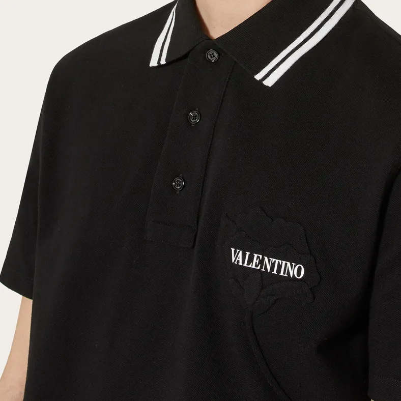 Valentino Polo Shirts Men Black-4