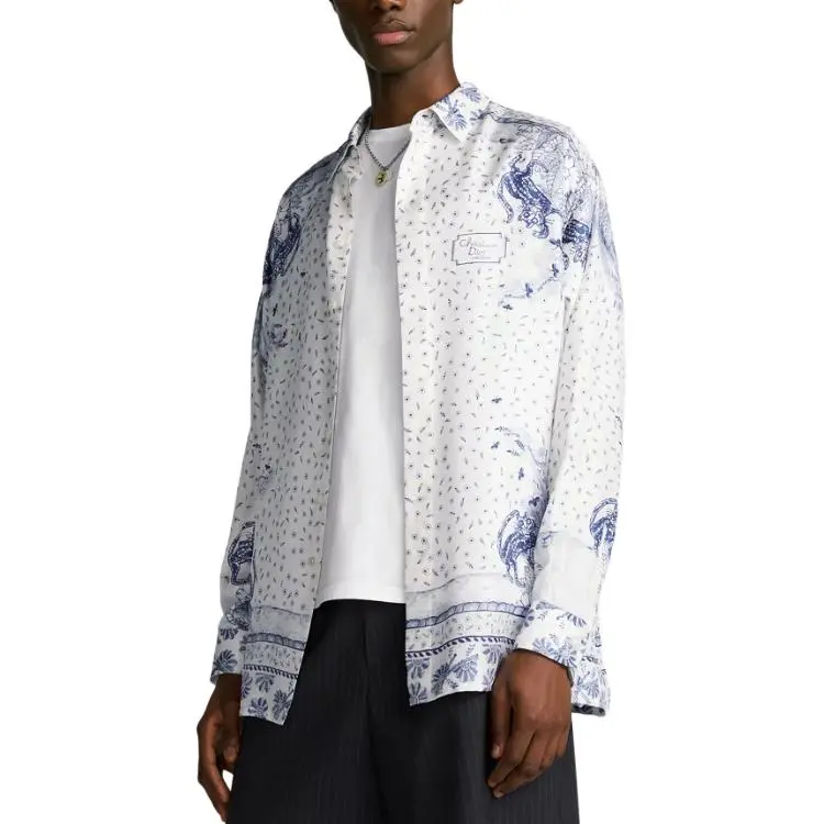 DIOR Shirts Men Blue-2
