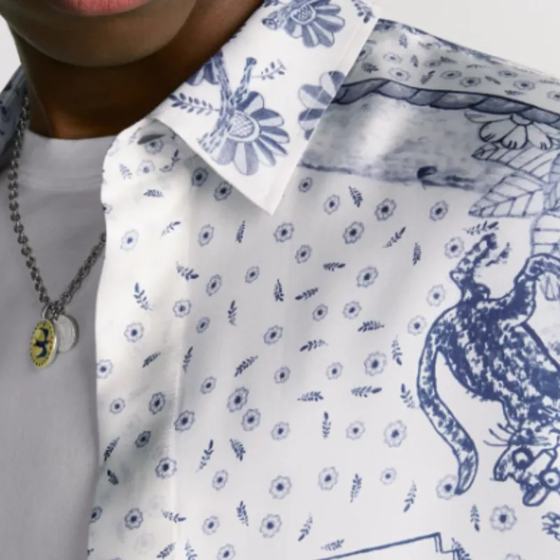 DIOR Shirts Men Blue-4