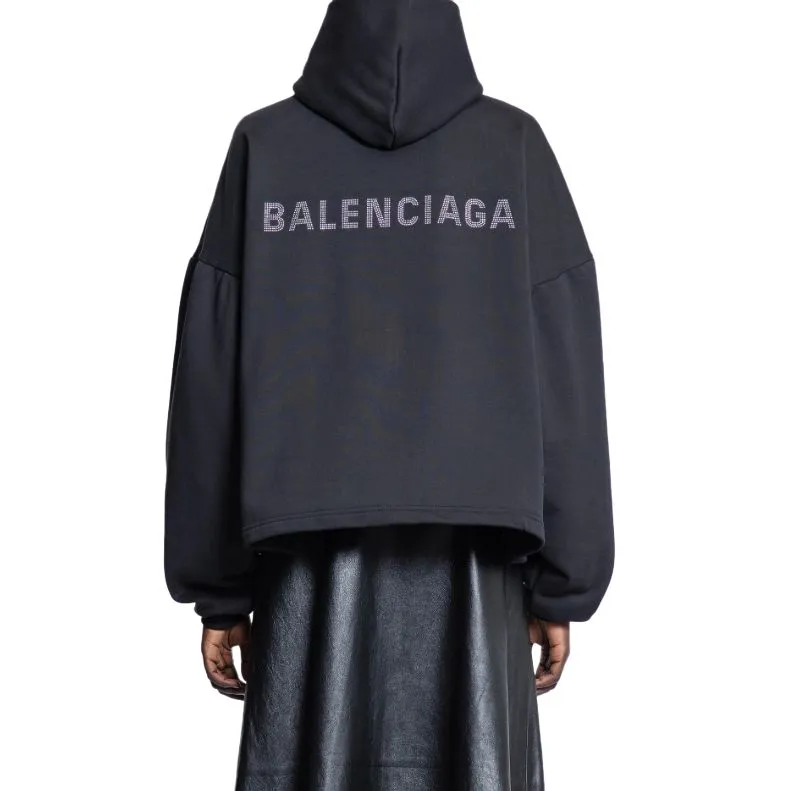 Balenciaga Logo Embellished Hoodie-3