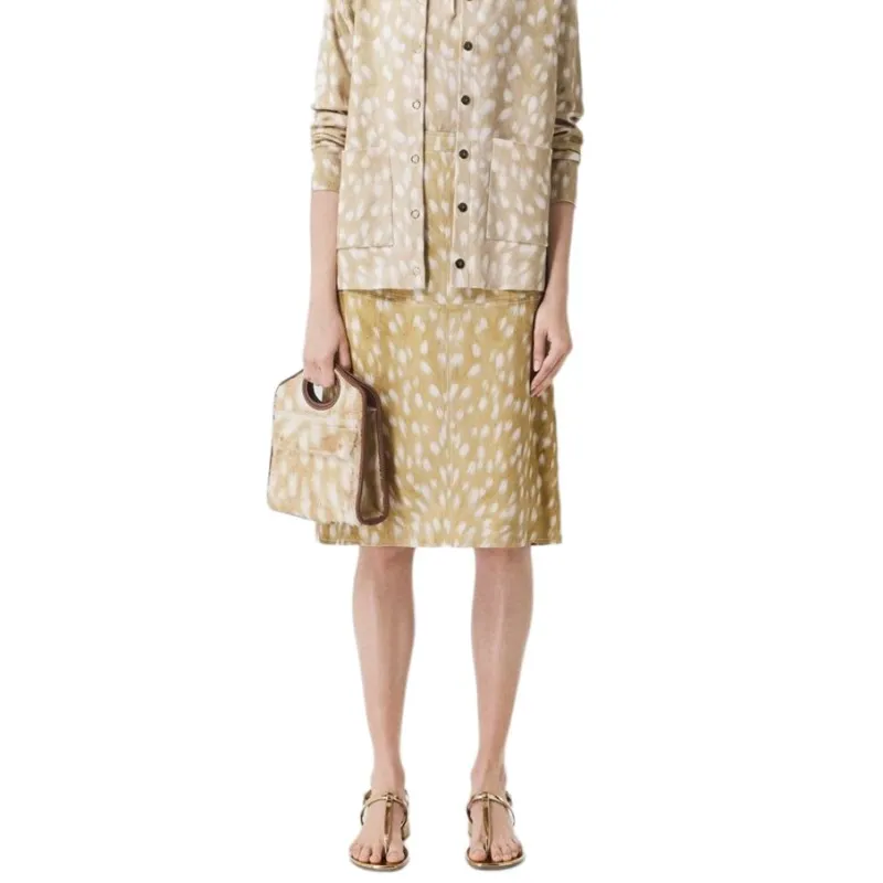 Burberry Deer Printed Stretch Skirt-2