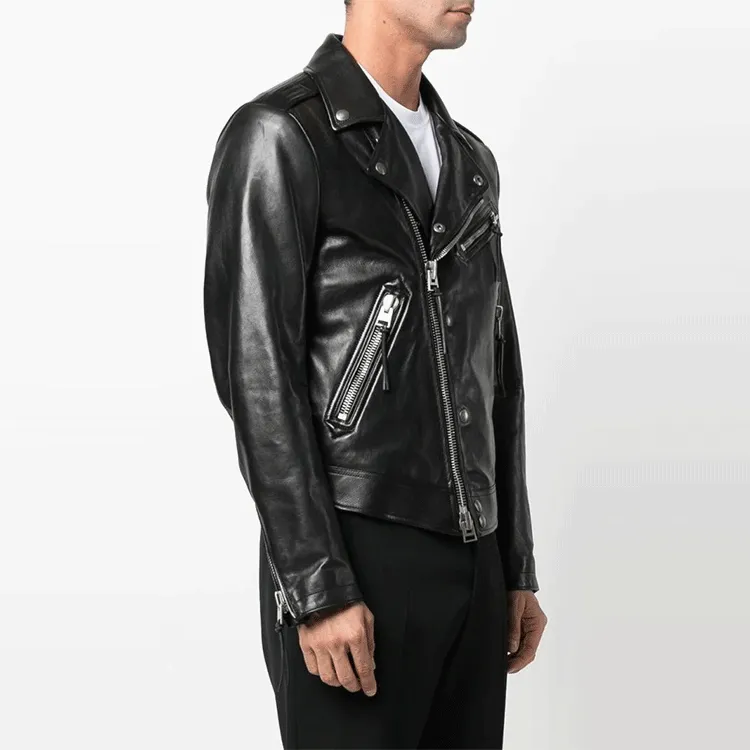 TOM FORD Off-centre Leather Jacket-3