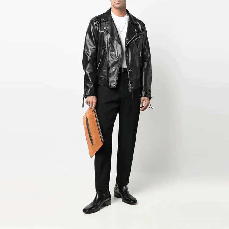 TOM FORD Off-centre Leather Jacket-1