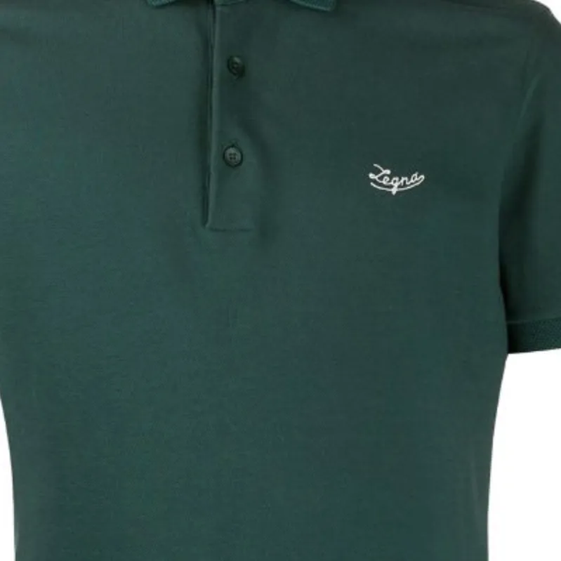 Zzegna Polo Shirts Men Dark Green-2