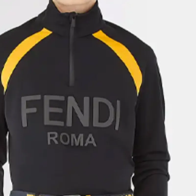 FENDI Sweatshirts Men Black-4
