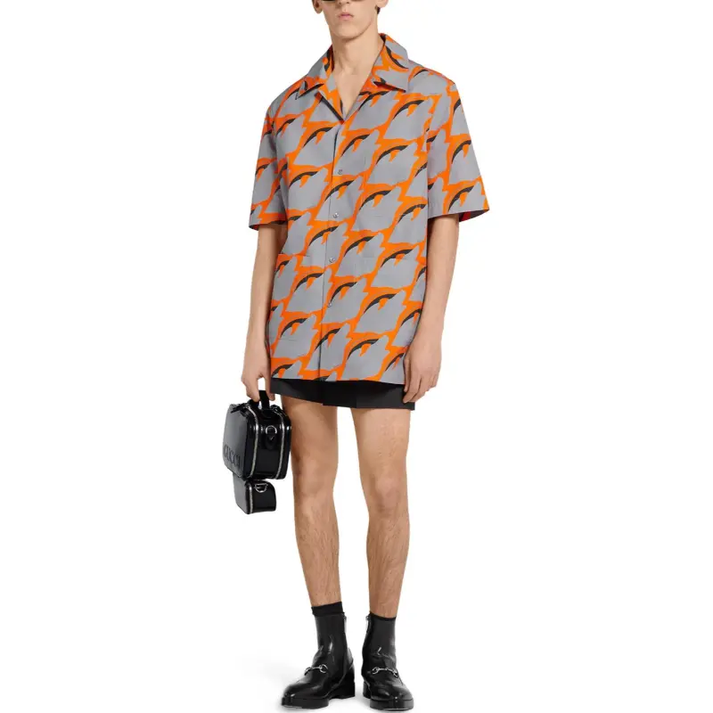 GUCCI Shirts Men Orange-1