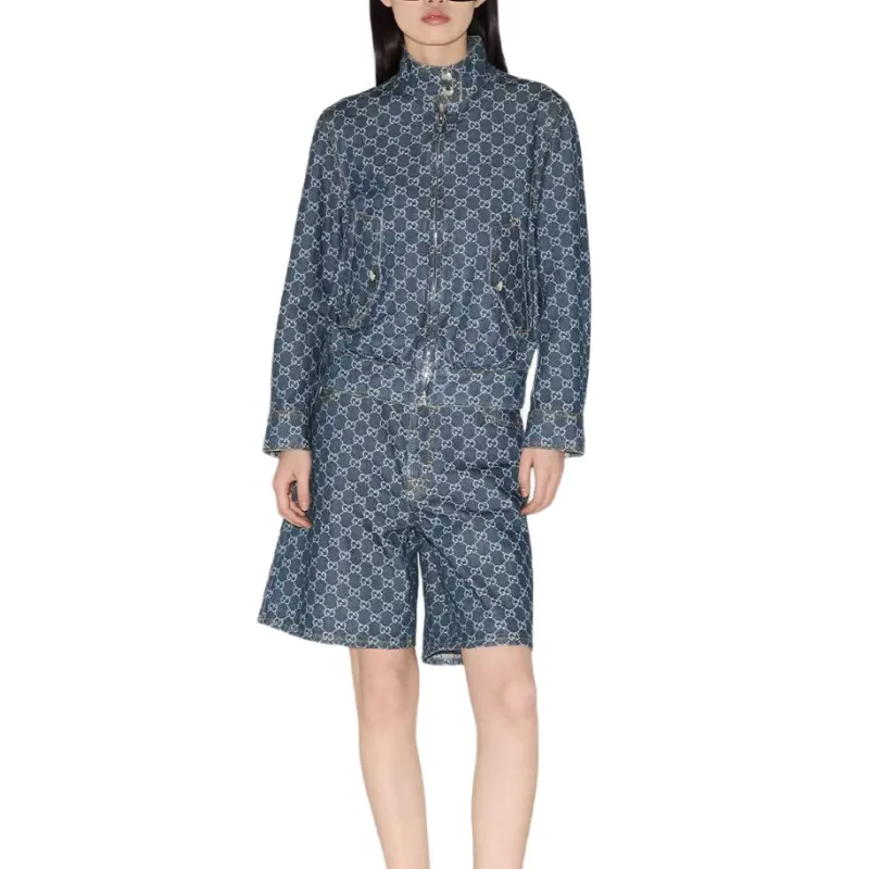 GUCCI GG jacquard Denim Jacket-2
