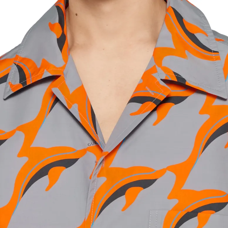 GUCCI Shirts Men Orange-4