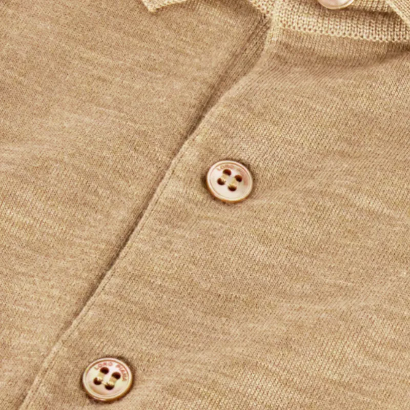 Loro Piana Polo Shirt Men's Golden Wheat Mixed Color-4