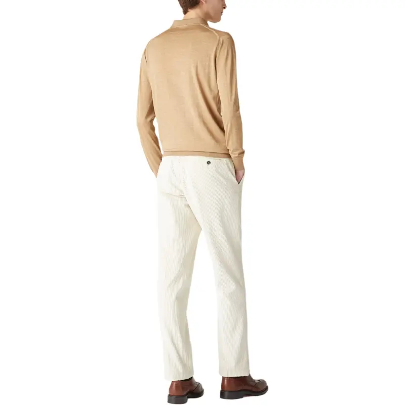 Loro Piana Polo Shirt Men's Golden Wheat Mixed Color-3