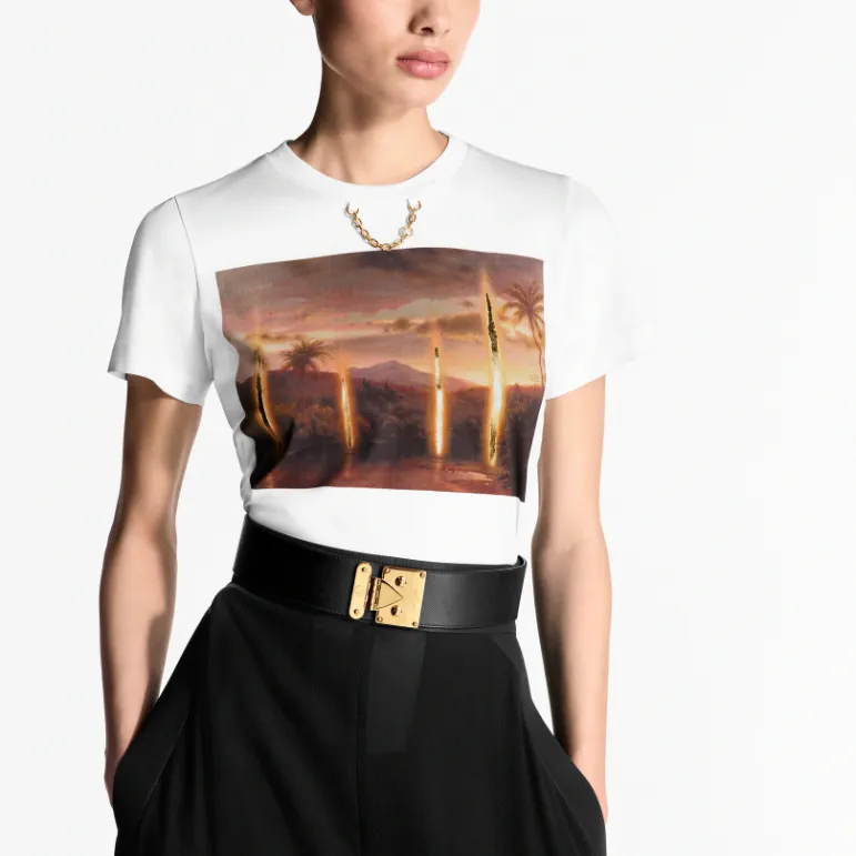 LOUIS VUITTON Regular T Shirt Women's White-1