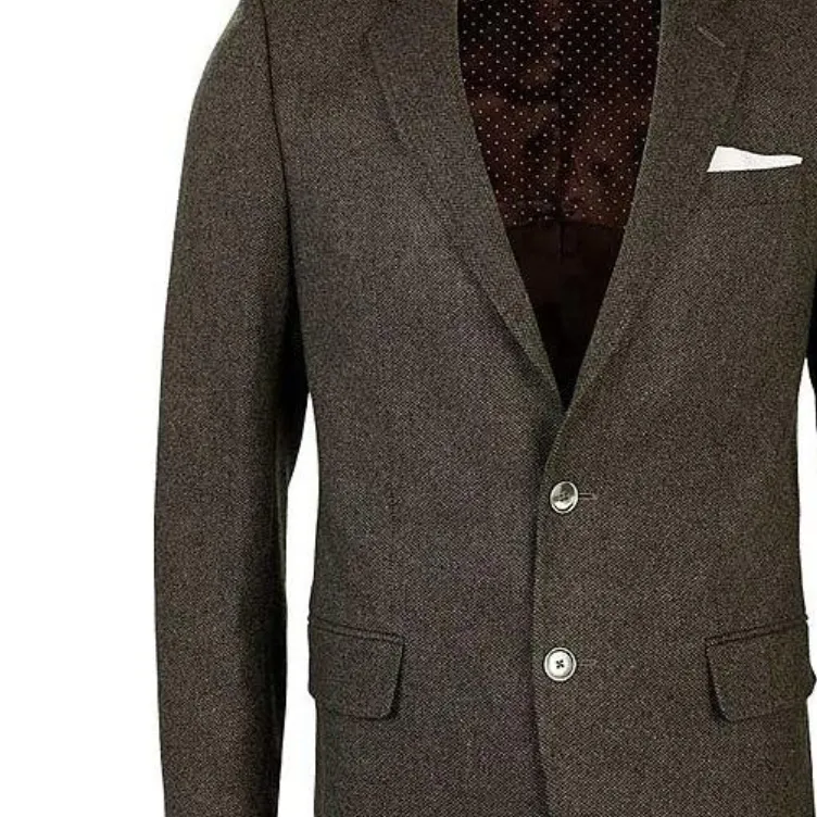 HUGO BOSS Business Suit Coat Men's Dark Brown-3