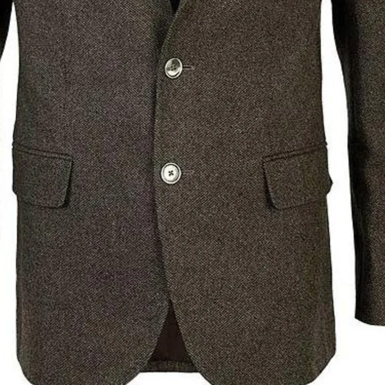 HUGO BOSS Business Suit Coat Men's Dark Brown-4