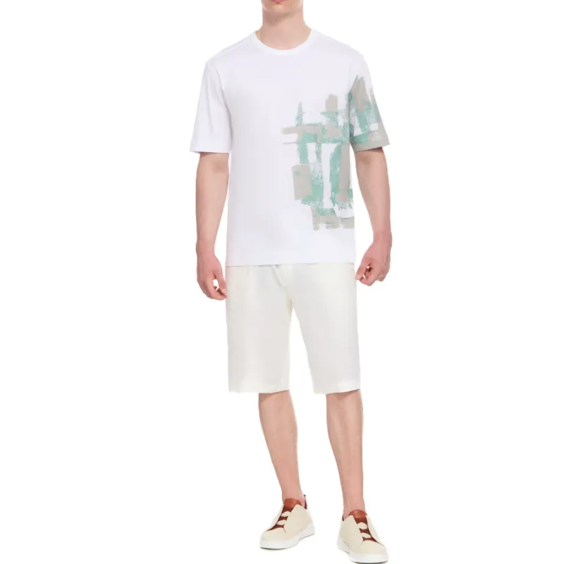 Zzegna T Shirts Men White-3