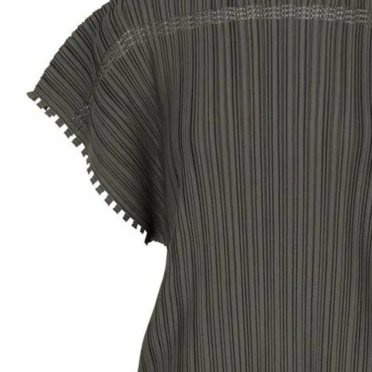 PLEATS PLEASE ISSEY MIYAKE SS22 T Shirt Women's Charcoal Gray-1