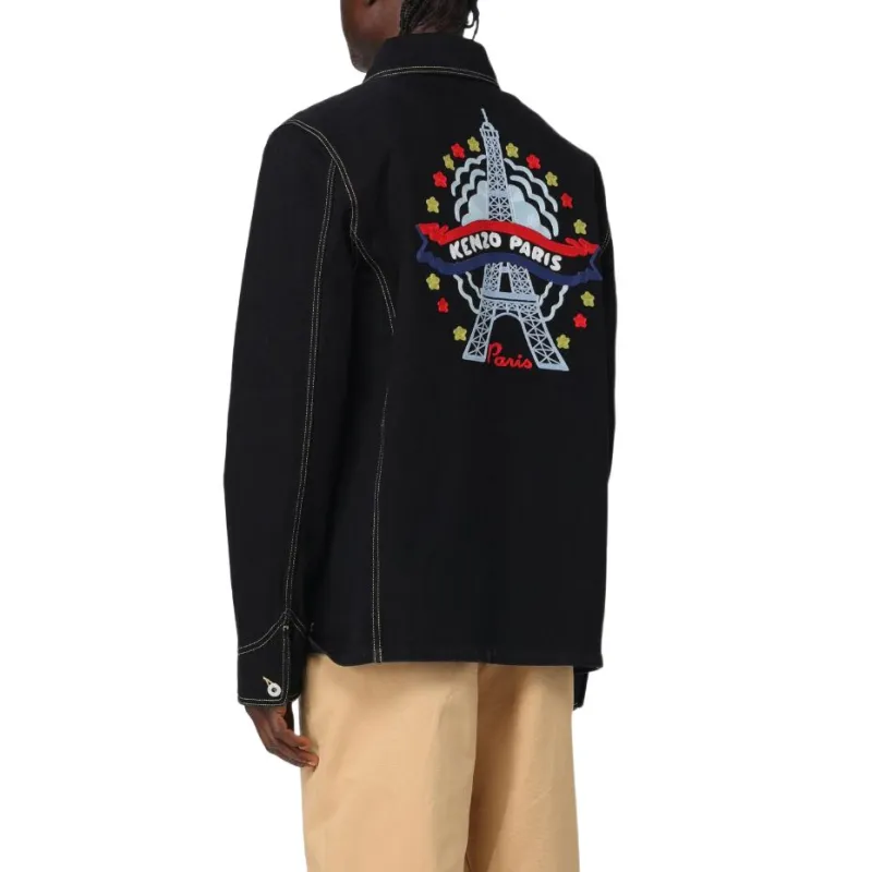 KENZO Graphic Printed Denim Jacket-3