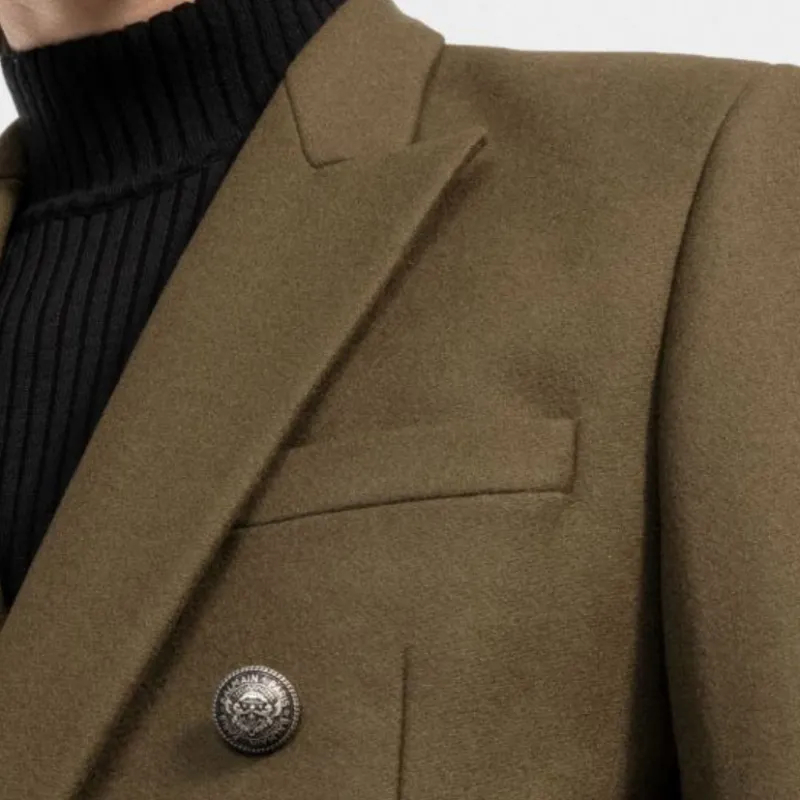 BALMAIN FW21 Business Suit Coat Men's Green-4