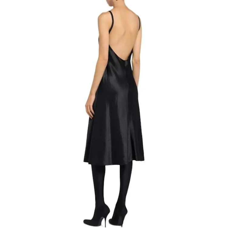 Balenciaga Slip Dress Women's Black-3