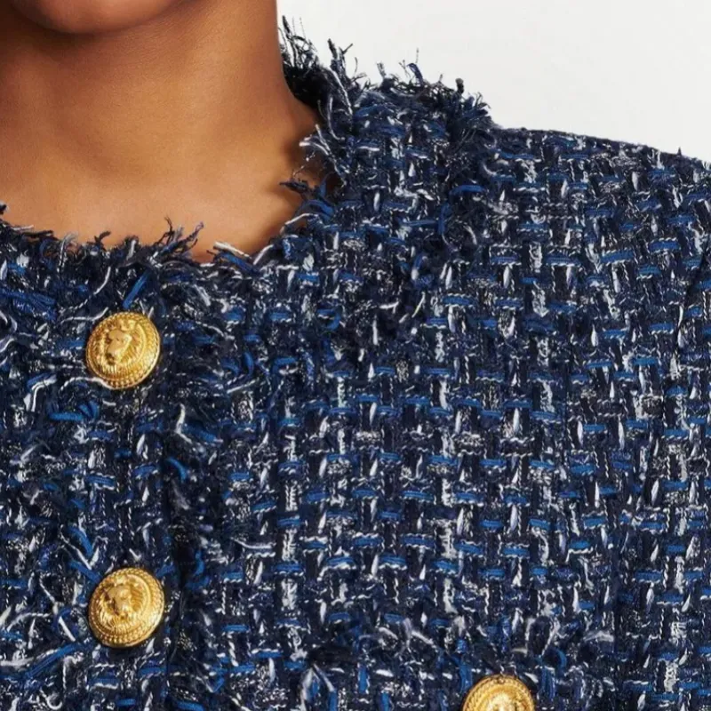 BALMAIN Jackets Women's Blue-4