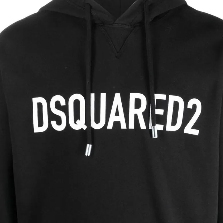 DSQUARED 2 Logo Printed Drawstring Hoodie-4