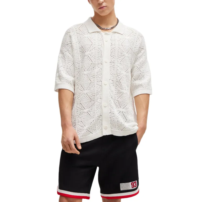 HUGO BOSS Crochet Cotton Shirt-2