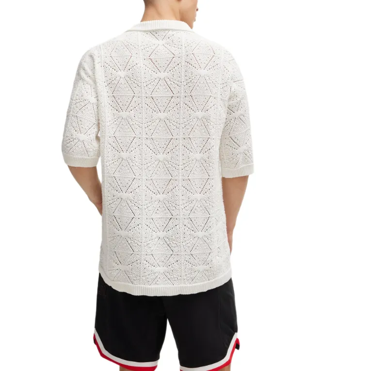 HUGO BOSS Crochet Cotton Shirt-4