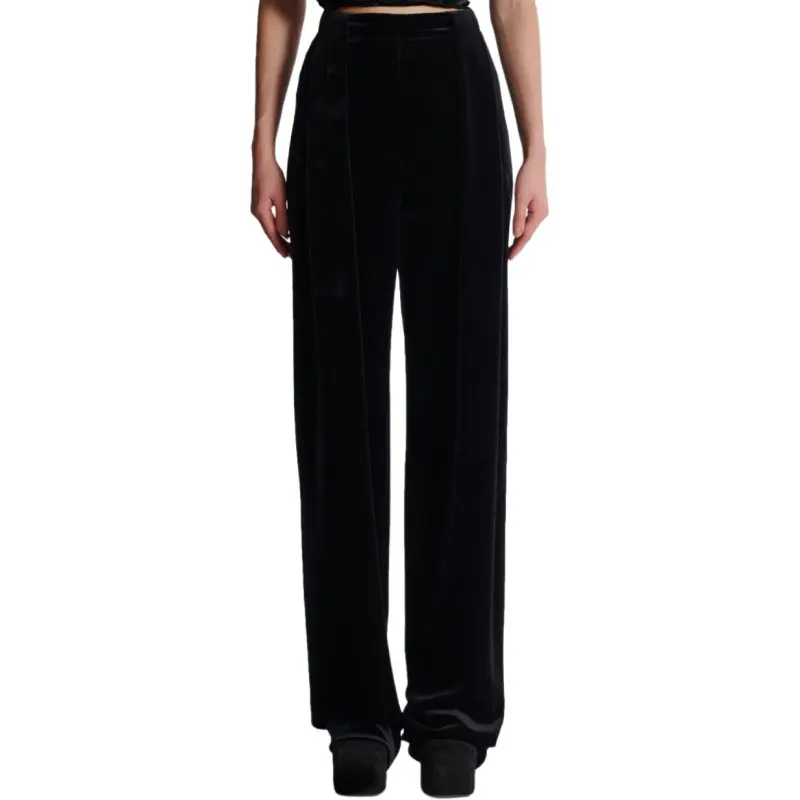 BALMAIN High Waist Velvet Pants-1