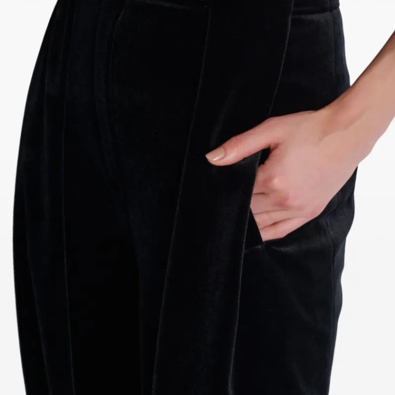 BALMAIN High Waist Velvet Pants-4