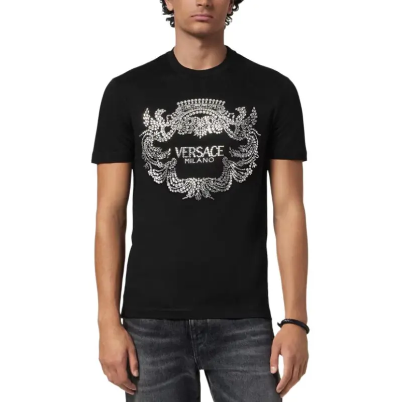VERSACE Crystal crest T shirt-2