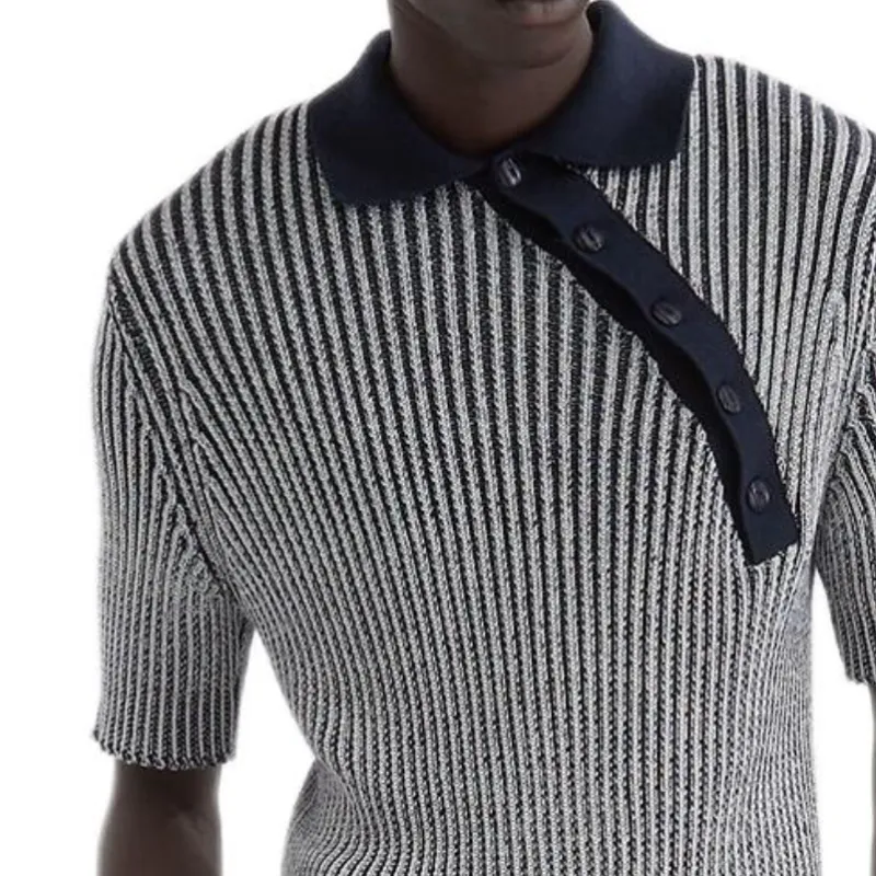 FENDI Striped Polo Shirt-4