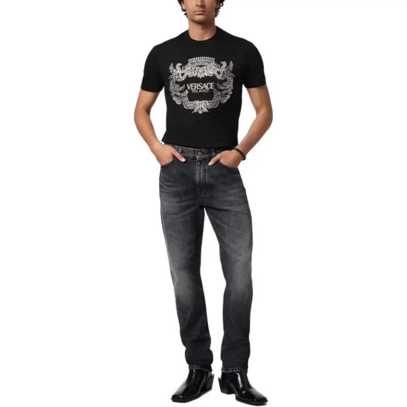 VERSACE Crystal crest T shirt-1