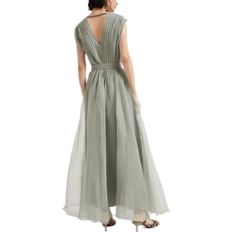 Brunello Cucinelli Monili Pleated Dress-3