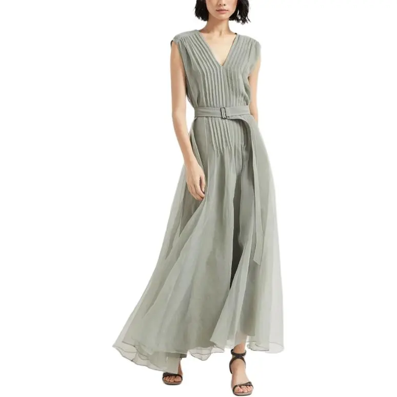 Brunello Cucinelli Monili Pleated Dress-2