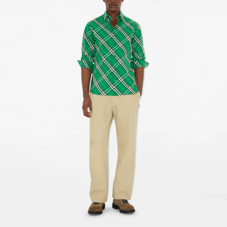 Burberry SS25 Shirt Men's Green-1