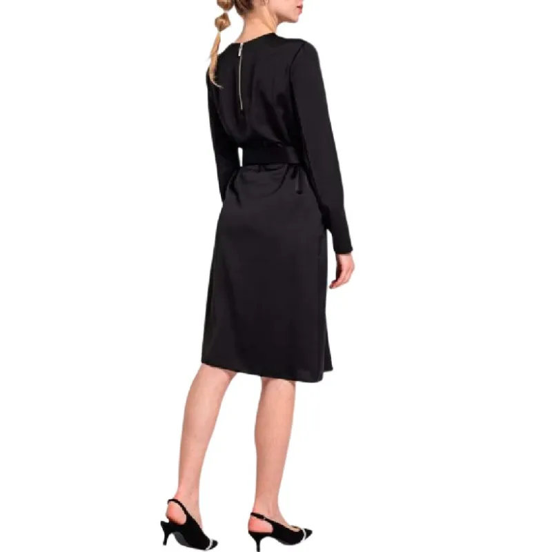 ARMANI EXCHANGEAE SS24 Long Sleeved Dress Women's Black-3