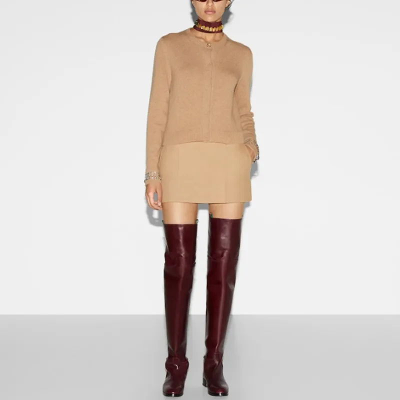 GUCCI Crewneck Knit Cardigan-1