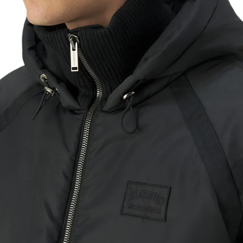 Iceberg SS24 Puffer Jacket Men's Black-4