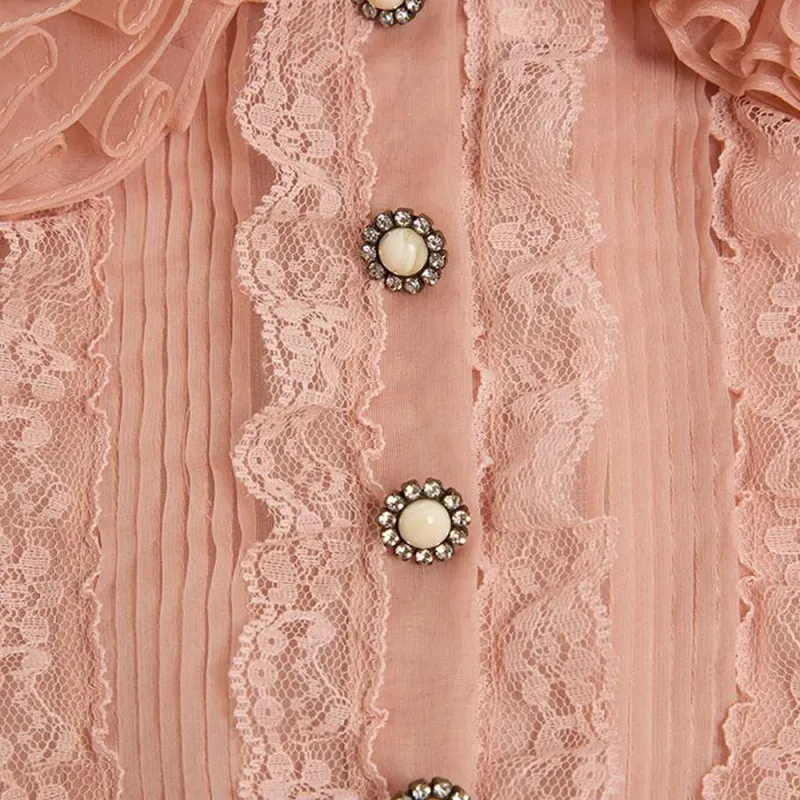 Valentino Crepe Couture Lace Detailed Dress-4