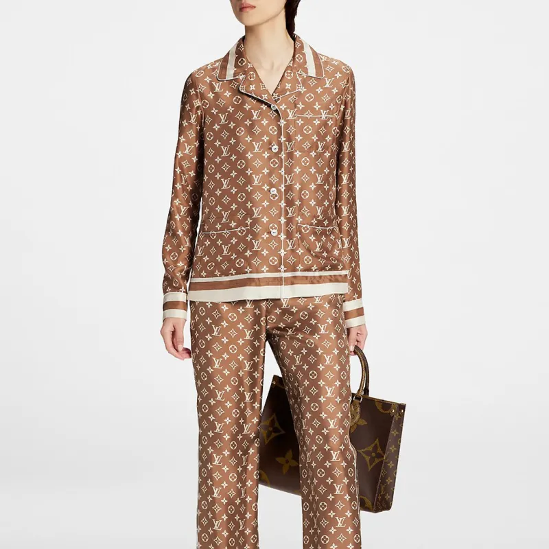 LOUIS VUITTON Casual Pants Women's Brown-3