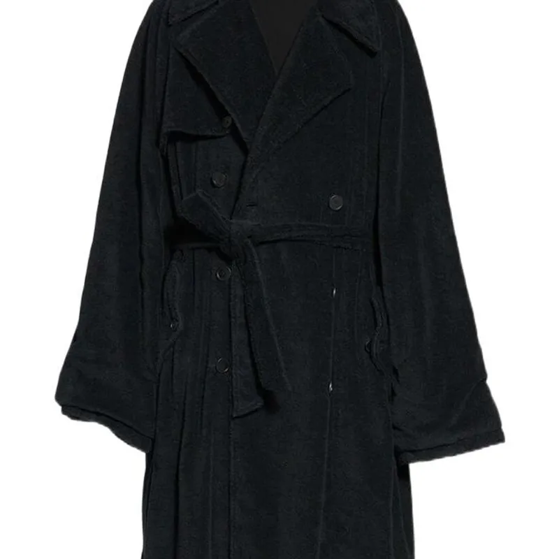 Balenciaga Trench Coats Women's Black-2