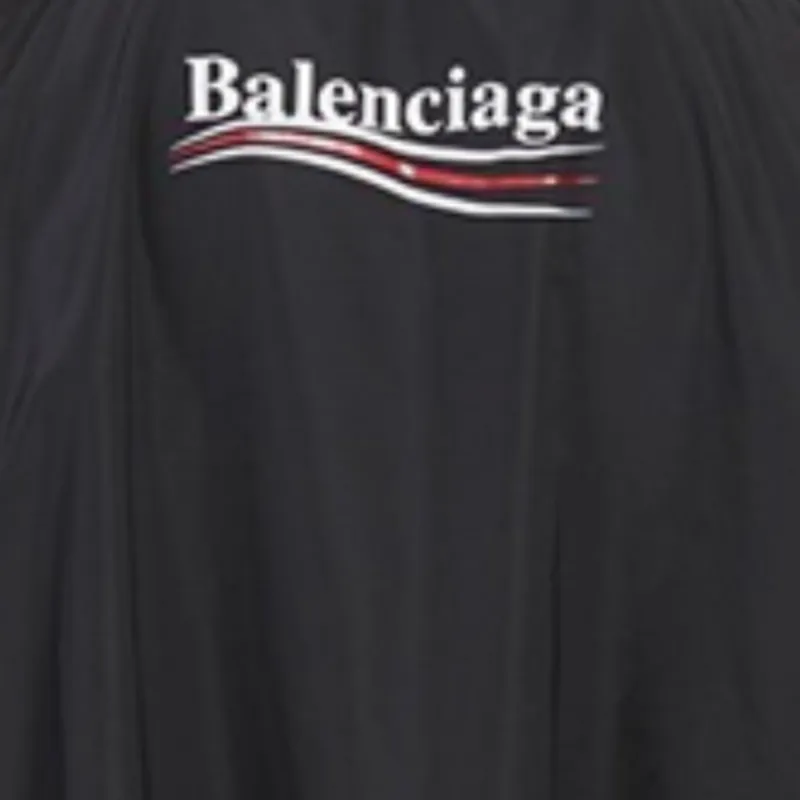 Balenciaga Waterproof And Windproof Windbreaker Jacket Men's Black Loose Fit Style-5
