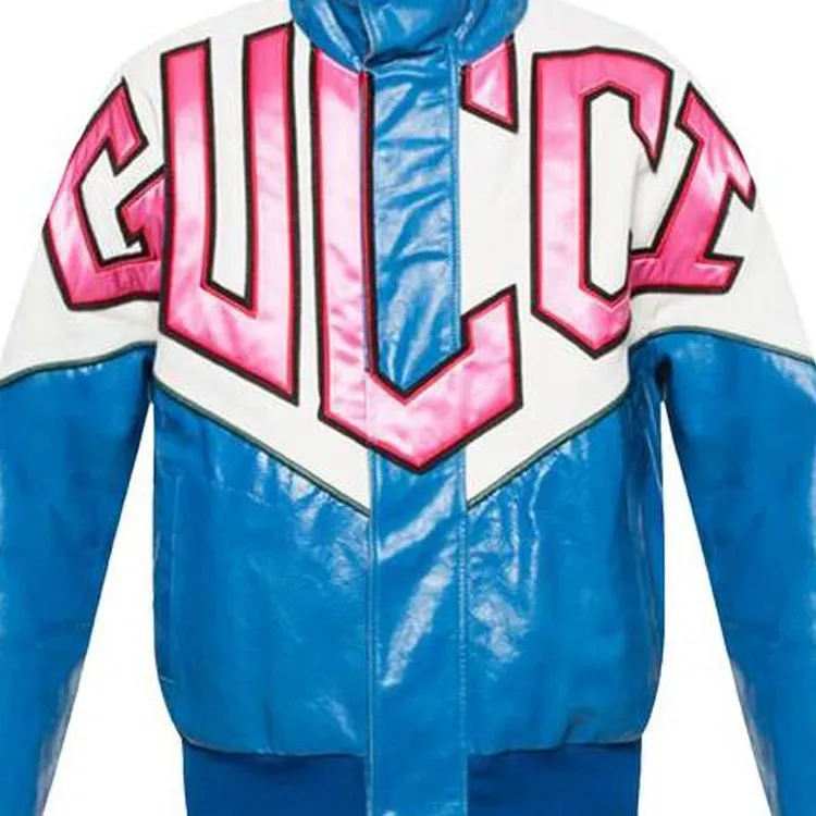 GUCCI SS23 Leather Jacket Men's Blue-1