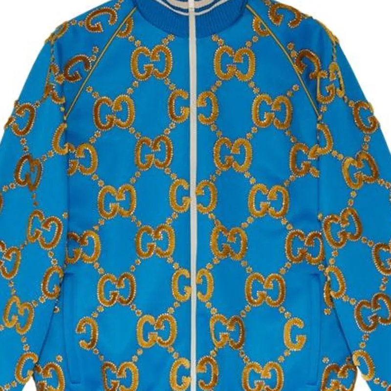 GUCCI Jackets Men Blue-3