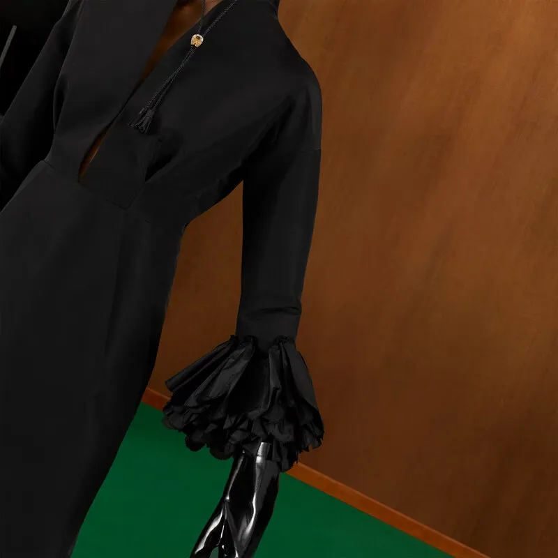 GUCCI SS23 Long-Sleeved Dresses Women's Black-3