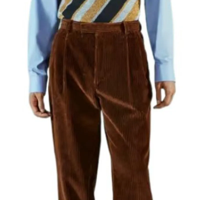 GUCCI Wide Wale Corduroy Beach Trousers-4