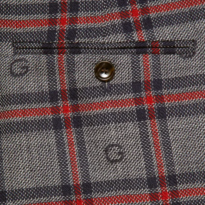 GUCCI G Plaid Wool Pants Suit Trouser Men's Gray Blue-5