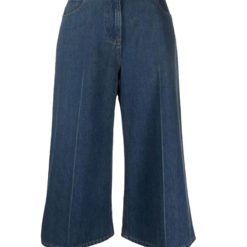 GUCCI Horsebit detail Wide leg Culottes-4