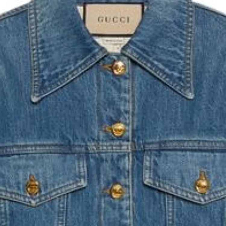 GUCCI Logo patch Denim Jacket-4