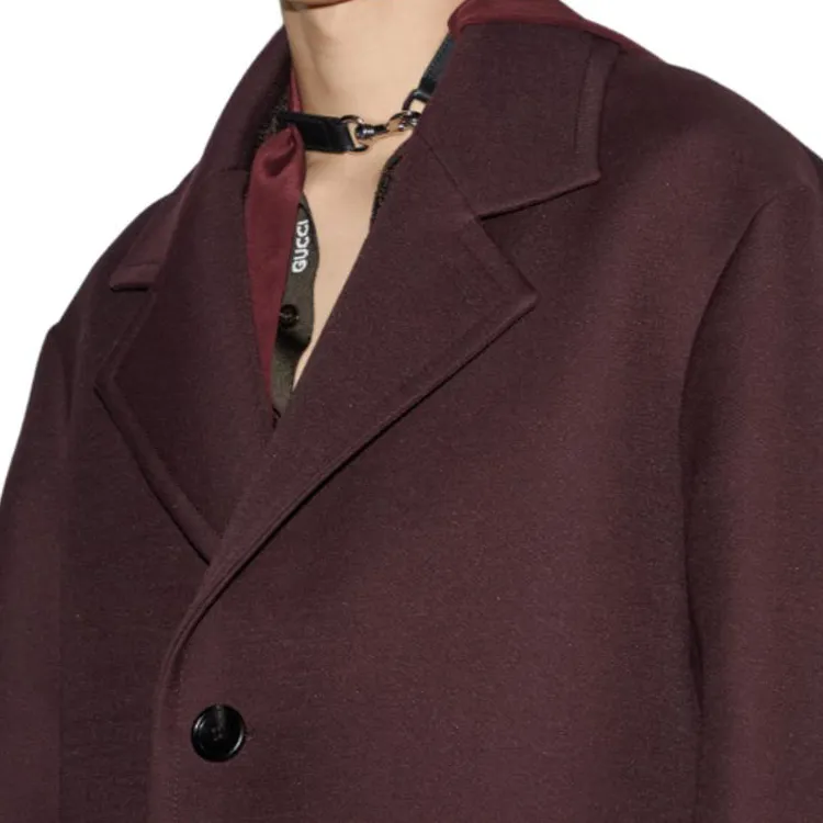 GUCCI Coats Men Burgundy-5